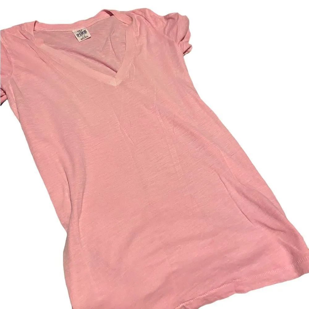 Pink by Victoria secret size large v necked tee shirt like new excellent